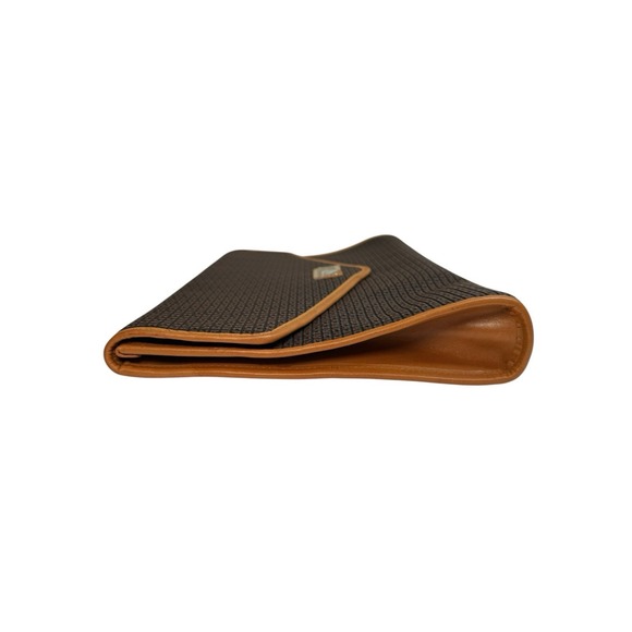 Vintage TED LAPIDUS Paris Embossed Leather Monogram Envelope Clutch Bag 9x15.5 - Picture 3 of 15